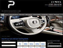 Tablet Screenshot of platinumelevencars.com